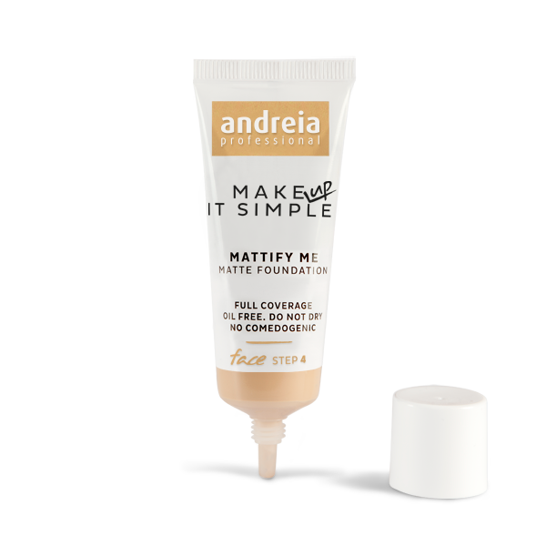 Andreia maquillaje, base de maquillaje liquida mate 25ml , MATIFFY ME - Matte Foundation 02