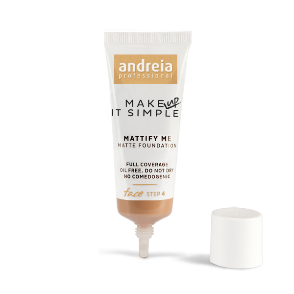 Andreia maquillaje, base de maquillaje liquida mate 25ml, MATIFFY ME - Matte Foundation 04.1