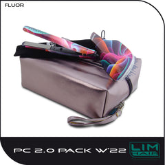 Lim Hair Pack 2.0 W 22 Plancha + Cepillo Estampado Fluor + Bolso
