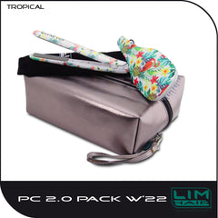 Lim Hair Pack 2.0 W 22 Plancha + Cepillo Estampado Tropical + Bolso