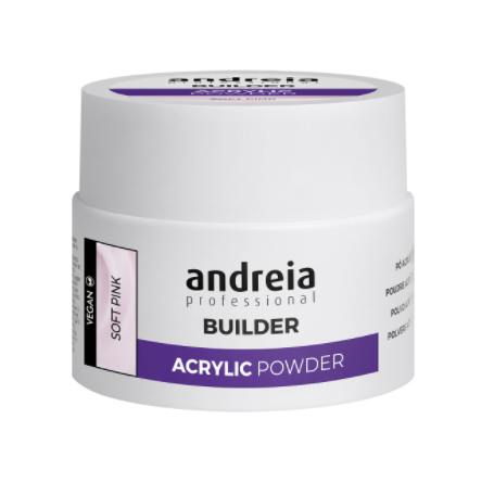 Andreia esmaltes, acrylic powder clear- polvo acrílico para uñas 20 gr.  Soft pink