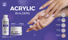 Andreia esmaltes, acrylic powder clear- polvo acrílico para uñas 35 gr. White