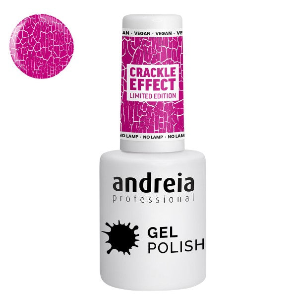 Andreia gel polish crackle effect esmaltes de uñas 15ml rosa vivo