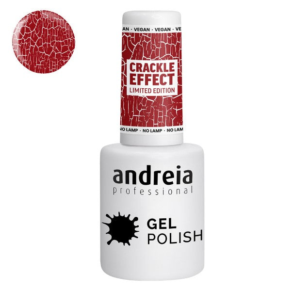 Andreia gel polish crackle effect esmaltes de uñas 15ml rojo oscuro