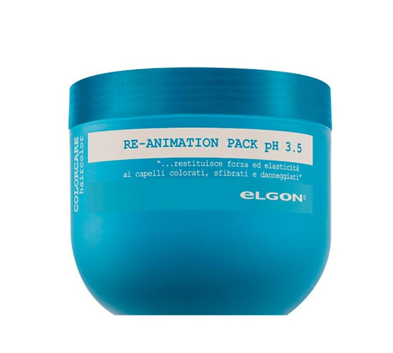 Elgon Re-Animation pack mascarilla colorcare, cuidado del cabello poscoloración, ph 3.5, 500 ml