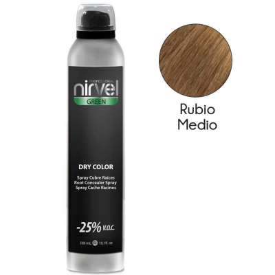 TP-NIRVEL DRY COLOR CUBRECANAS EN SPRAY 300 ML RUBIO MEDIO - Hair shop