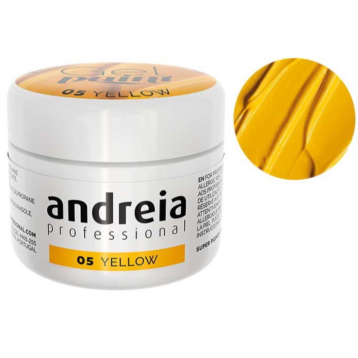 Andreia gel paint - gel de pintura para decorar uñas 4gr 05 yellow