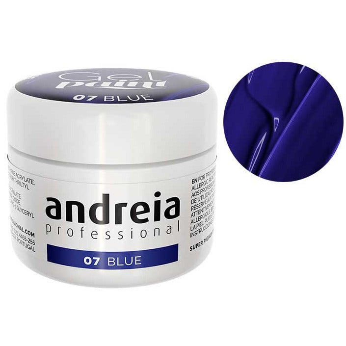 Andreia gel paint - gel de pintura para decorar uñas 4gr 07 blue