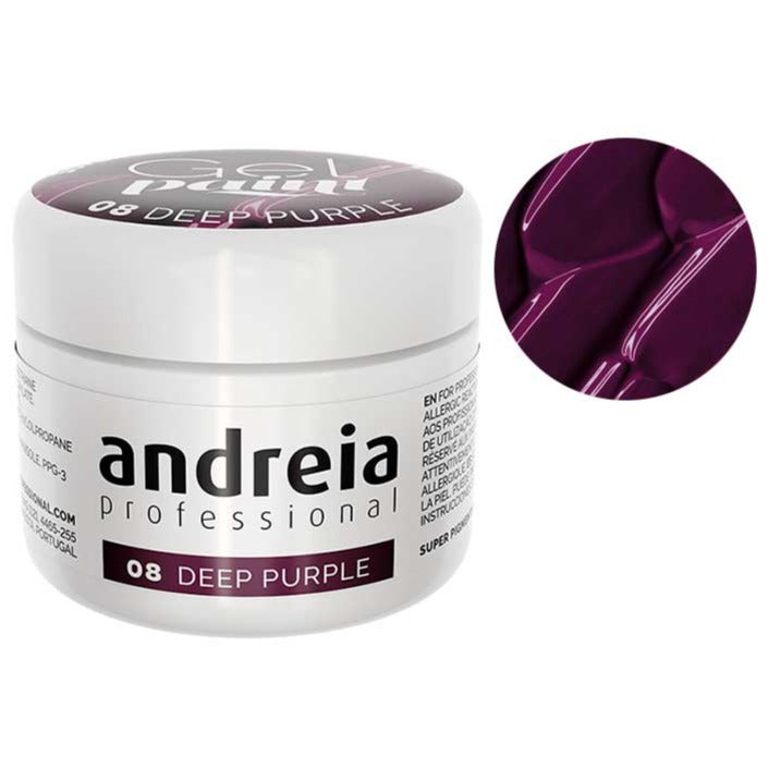 Andreia gel paint - gel de pintura para decorar uñas 4gr 08 deep purple