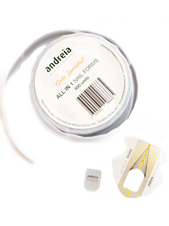 Andreia Moldes All in one para uñas, pack de 500 unidades