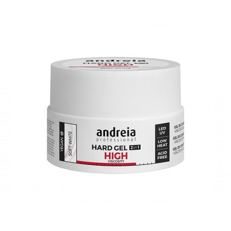 Andreia esmaltes builder gel high viscosity-  viscosidad alta 22 gr. soft white