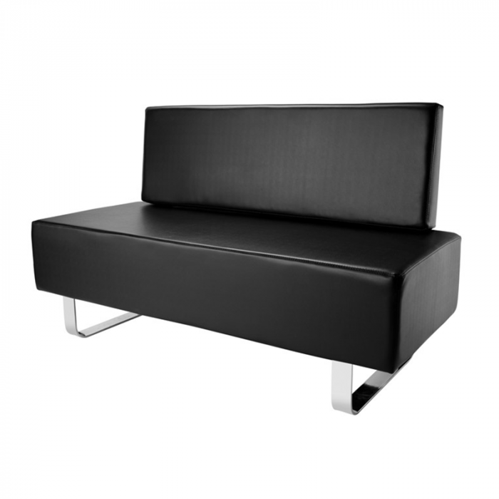 Sofa espera 3 plazas polipiel negro mobiliario peluquería y estéticasofa espera 3 plazas polipiel negro mobiliario peluquería y estética