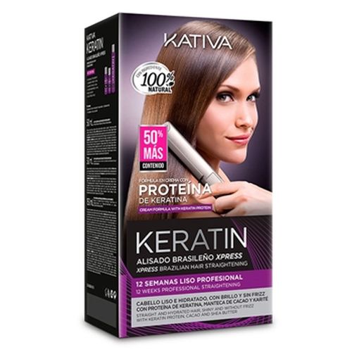 Keratin brazilian hair straightening lote kativa tratamiento alisador