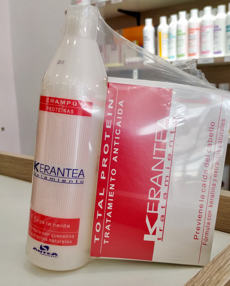 TP-Antea Pack  Kerantea Tratamiento Anticaída. Proteín 500ml + Total Placent 12 viales - Hair shop