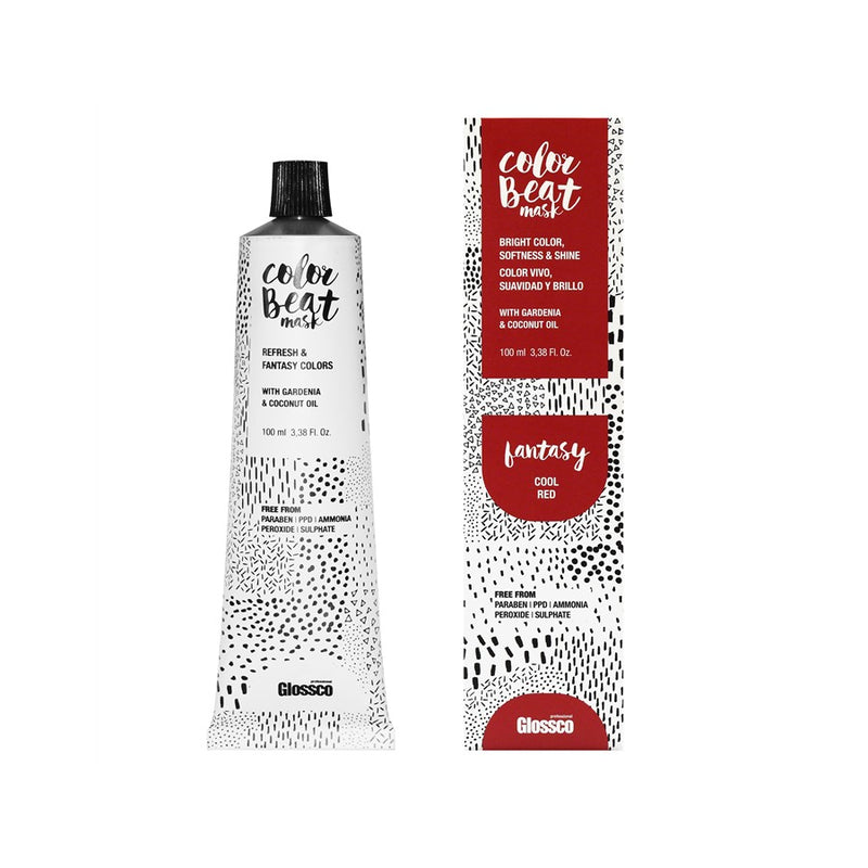 Mascarilla Fantasy Color beat mask cool red / rojo 100 ml
