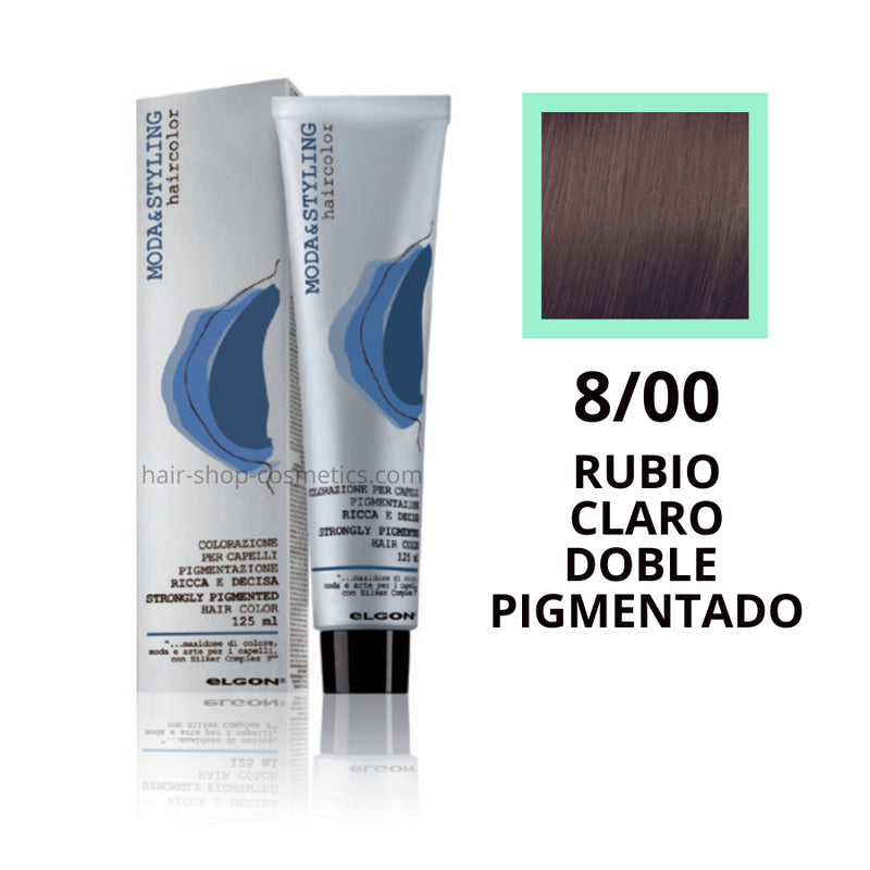 Tinte elgon profesional moda styling, Naturales intensos 8/00 RUBIO CLARO DOBLE PIGMENTADO 125 ml