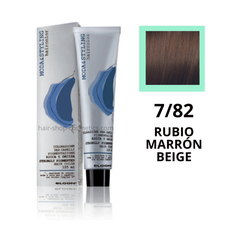 Tinte elgon profesional moda styling, Marrones beis 7/82 RUBIO MARRÓN BEIS 125 ml