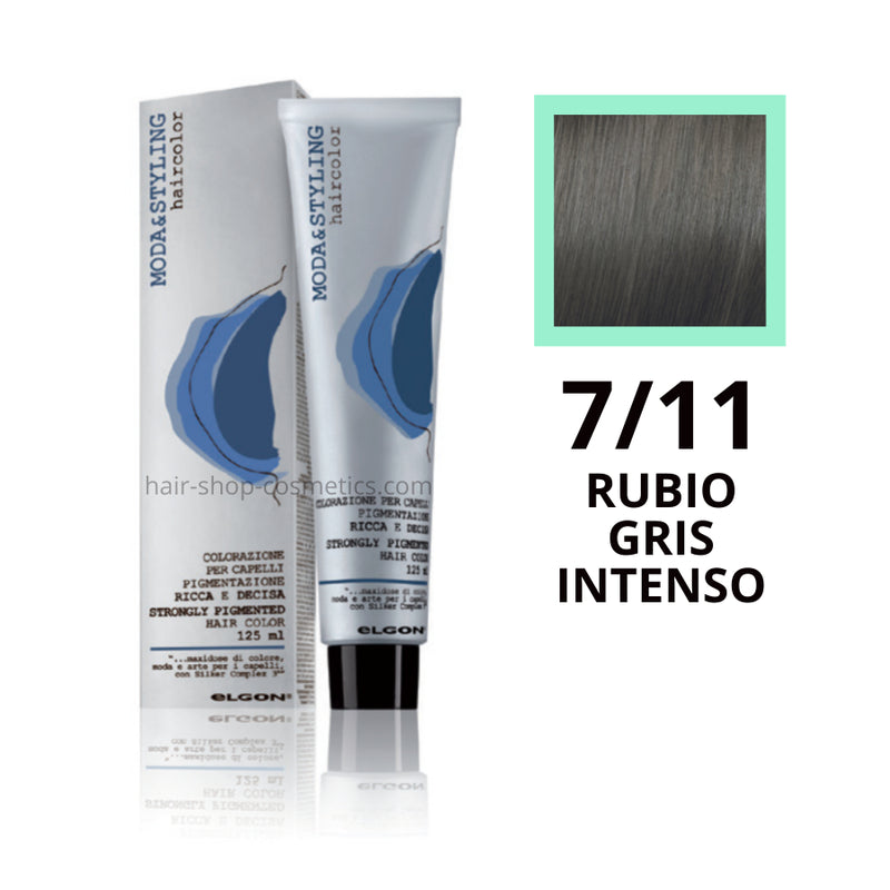 Tinte elgon profesional moda styling, Grises intensos 7/11 RUBIO GRIS INTENSO 125 ml