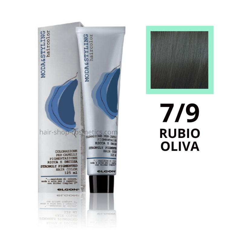 Tinte elgon profesional moda styling, Olivaceos 7/9 RUBIO OLIVA 125 ml