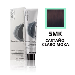 Tinte elgon profesional Haircolor Línea 10 min, Mocas  5MK CASTAÑO CLARO MOKA, coloración permamente 60 ml