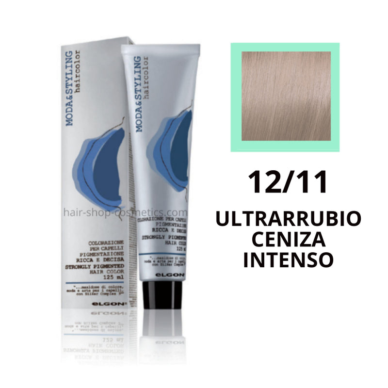Tinte elgon profesional moda styling, Ultrarrubios 12/11 ULTRARRUBIO CENIZA INTENSO 125 ml