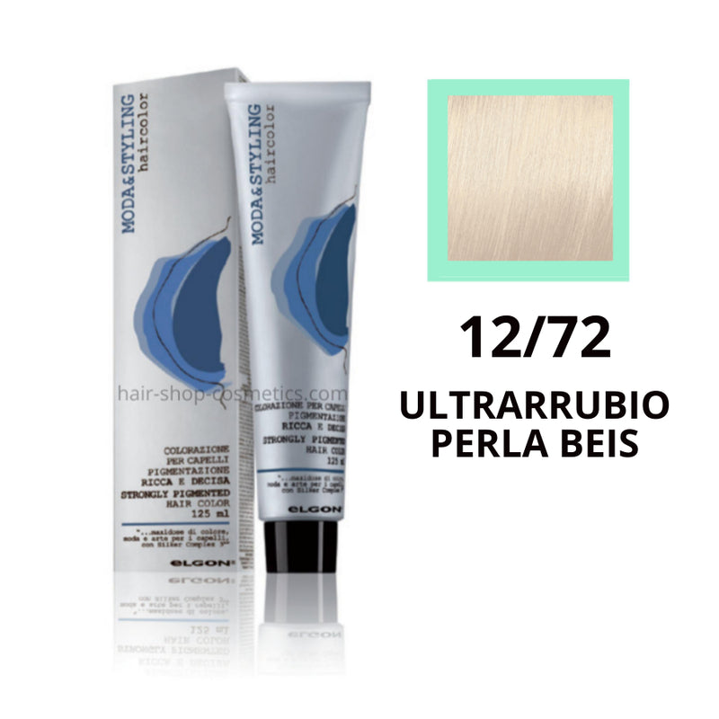 Tinte elgon profesional moda styling, Ultrarrubios 12/72 ULTRARRUBIO PERLA BEIS 125 ml