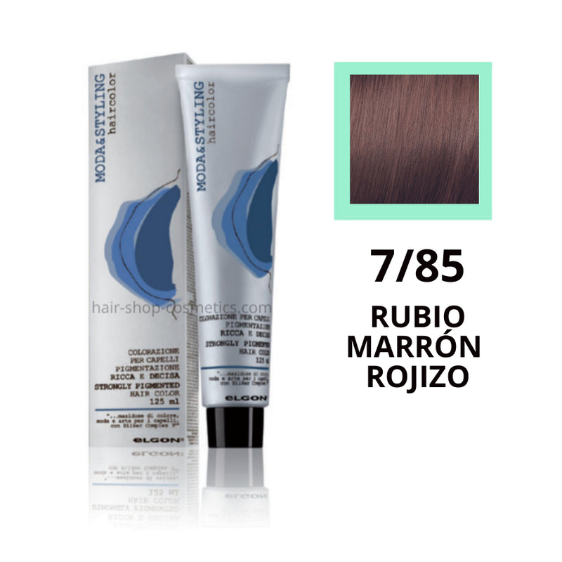 Tinte elgon profesional moda styling, Marrones 7/85 RUBIO CHOCOLATE 125 ml