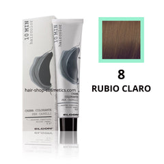 Tinte elgon profesional Haircolor Línea 10 min, Naturales  8 RUBIO CLARO, coloración permamente 60 ml