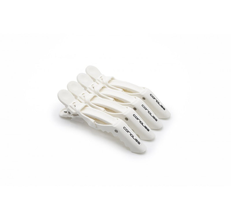 PINZAS CORIOLISS CROC HAIR CLIPS PROFESIONAL WHITE