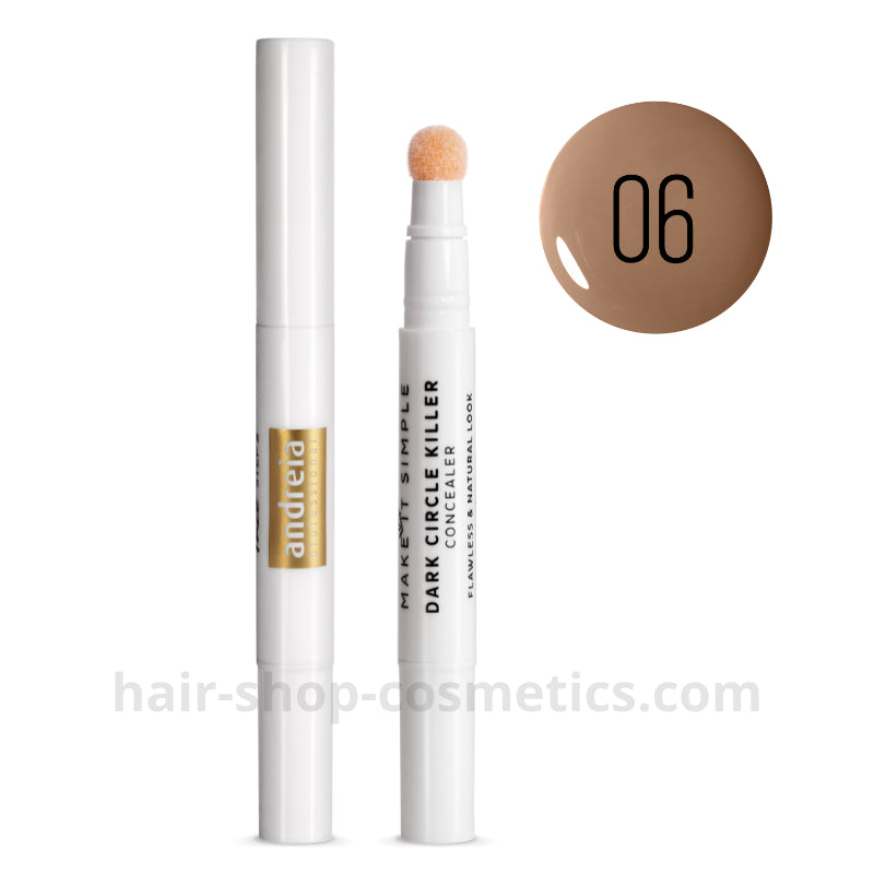Andreia maquillaje, DARK CIRCLE KILLER - Corrector de ojeras iluminador 1,5ml dark circle Concealer 06