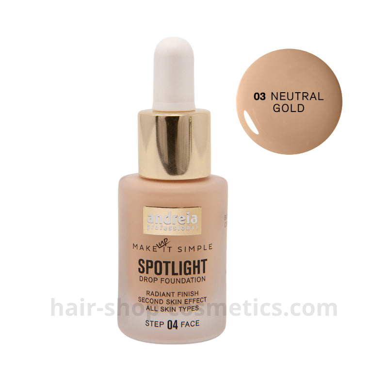 Andreia maquillaje, SPOTLIGHT - Drop Foundation 03