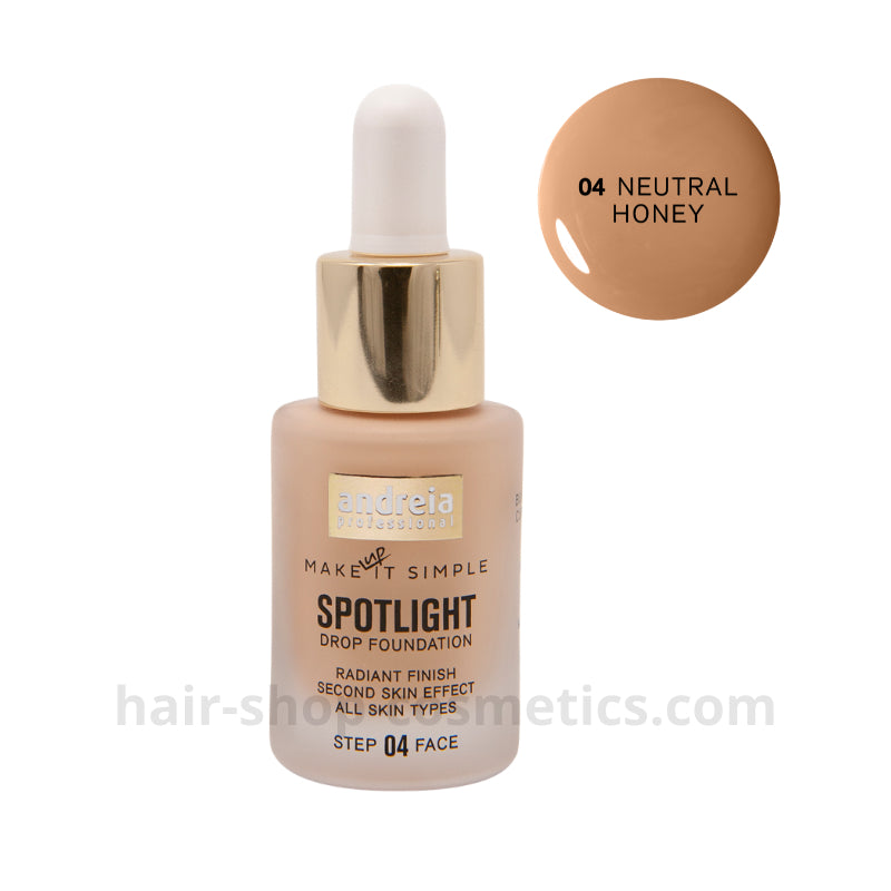 Andreia maquillaje, SPOTLIGHT - Drop Foundation 04