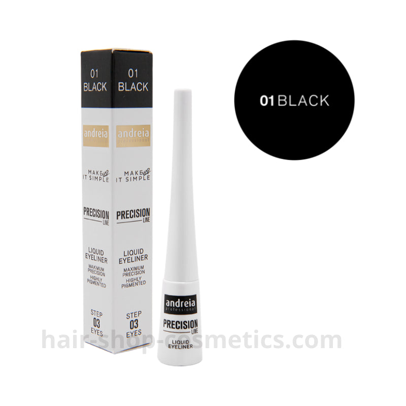 Andreia maquillaje, delineador de ojos líquido PRECISION LINE - Liquid Eyeliner 01 - Black
