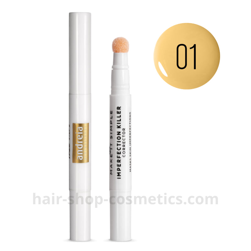 Andreia maquillaje, IMPERFECTION KILLER - Corrector de imperfecciones amarillo 01