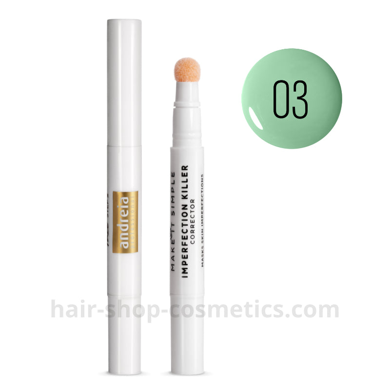 Andreia maquillaje, IMPERFECTION KILLER - Corrector de imperfecciones verde 03