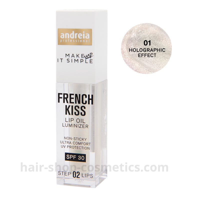 Andreia maquillaje, FRENCH KISS - Lip Oil Luminizer 01