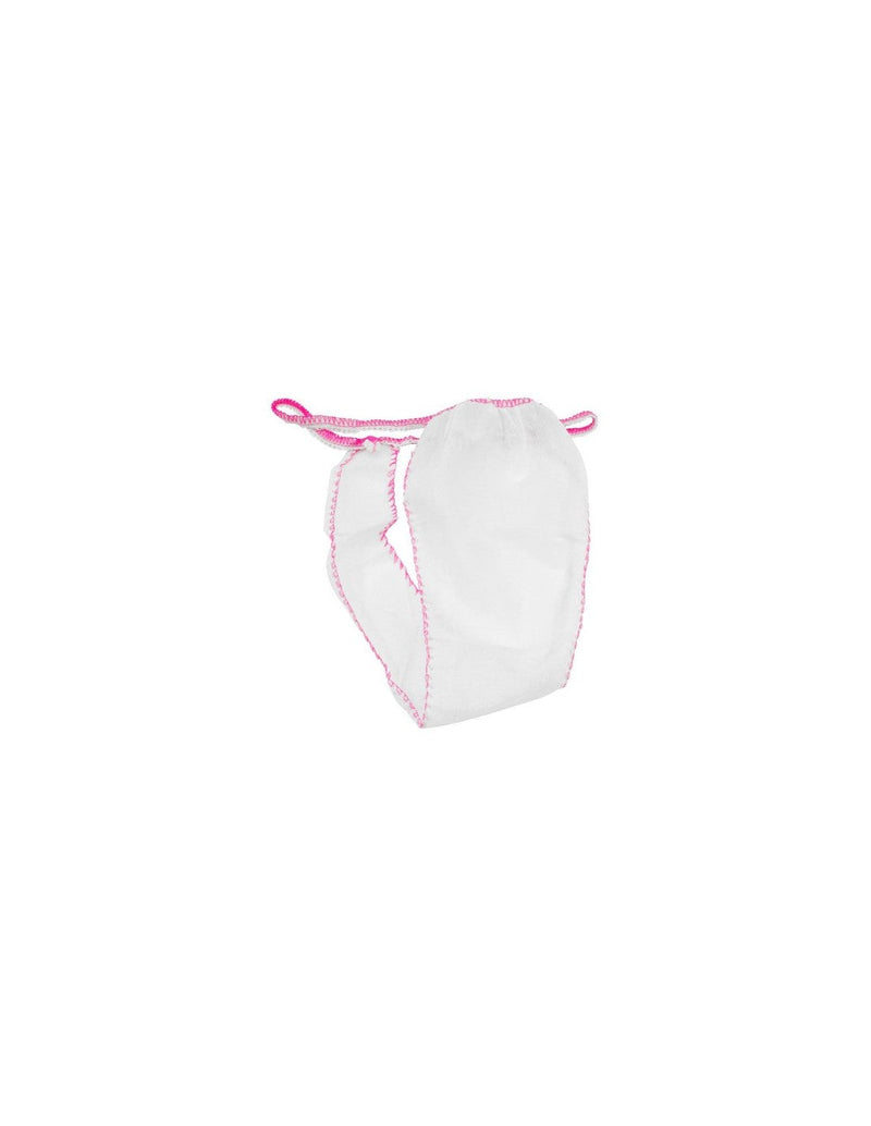 Tanga color blanco desechable, Dispensador de 100 uds, uso profesional