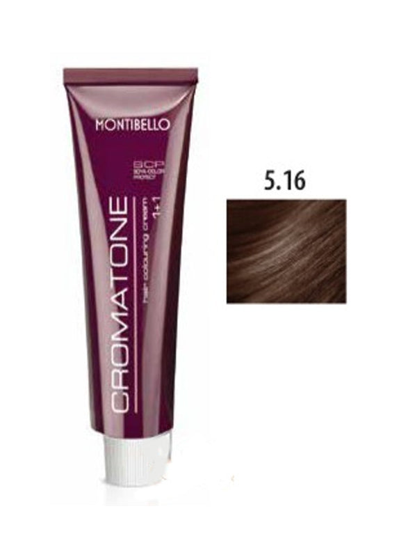 Cromatone Tinte Permanente 60ml Montibello 5.16 - Castaño Claro Ceniza Marrón