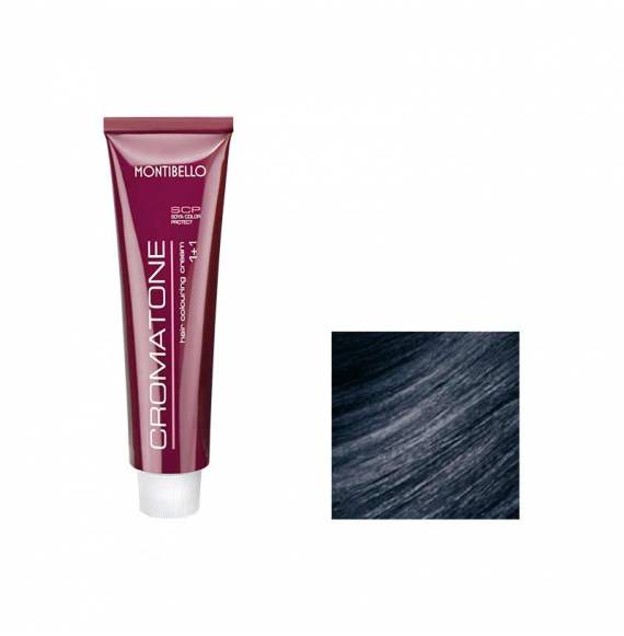 Cromatone Tinte Permanente 60ml Montibello 1.1 - Negro Azul